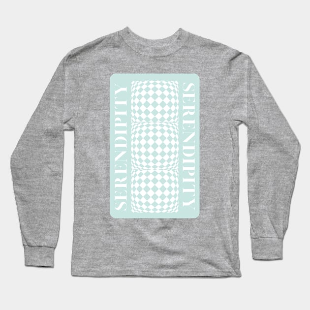 Serendipity distorted checkers Long Sleeve T-Shirt by TheHappyLot